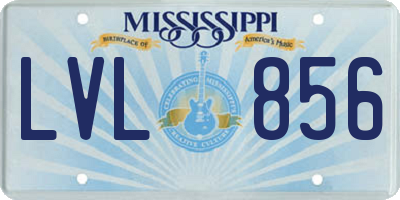 MS license plate LVL856