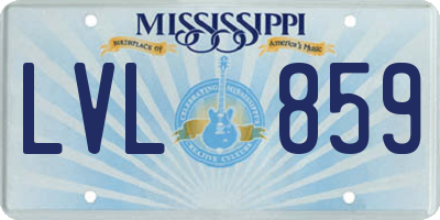 MS license plate LVL859