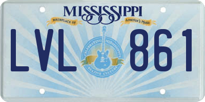 MS license plate LVL861