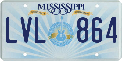 MS license plate LVL864