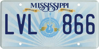 MS license plate LVL866