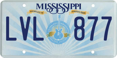 MS license plate LVL877