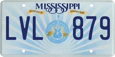 MS license plate LVL879