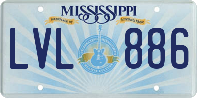 MS license plate LVL886