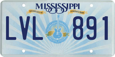 MS license plate LVL891
