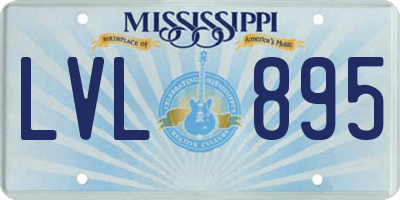 MS license plate LVL895