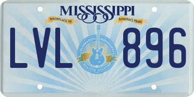 MS license plate LVL896