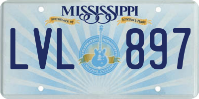 MS license plate LVL897