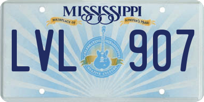 MS license plate LVL907