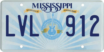 MS license plate LVL912