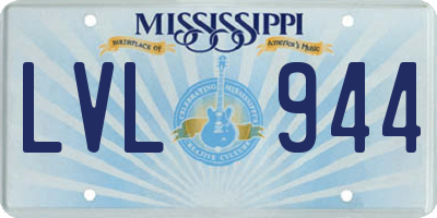 MS license plate LVL944