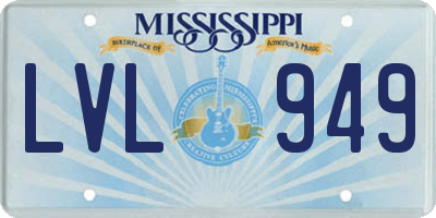 MS license plate LVL949