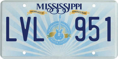 MS license plate LVL951