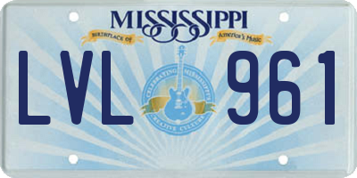 MS license plate LVL961