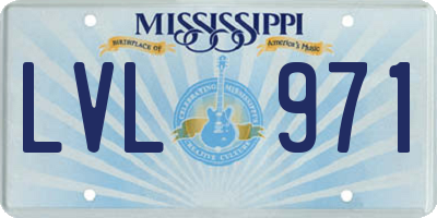 MS license plate LVL971