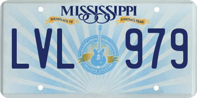 MS license plate LVL979