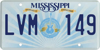 MS license plate LVM149