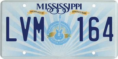 MS license plate LVM164