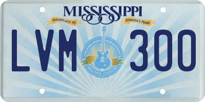 MS license plate LVM300