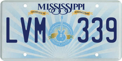 MS license plate LVM339