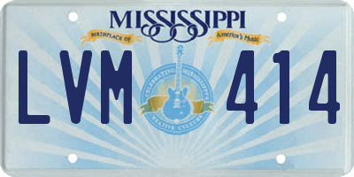 MS license plate LVM414