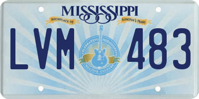 MS license plate LVM483