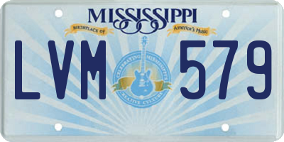 MS license plate LVM579