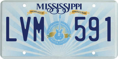 MS license plate LVM591