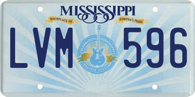 MS license plate LVM596