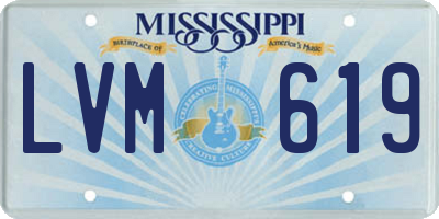 MS license plate LVM619