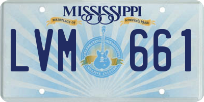 MS license plate LVM661