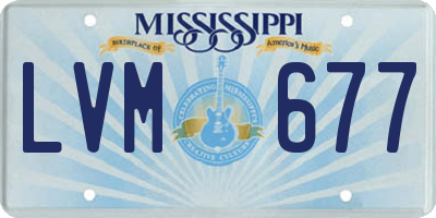 MS license plate LVM677