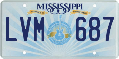 MS license plate LVM687