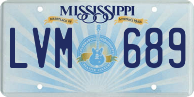 MS license plate LVM689