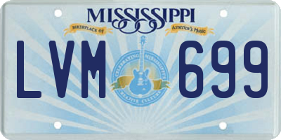 MS license plate LVM699