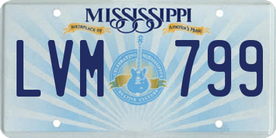 MS license plate LVM799
