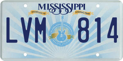 MS license plate LVM814