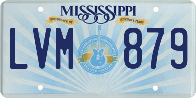 MS license plate LVM879