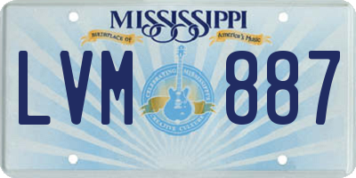 MS license plate LVM887