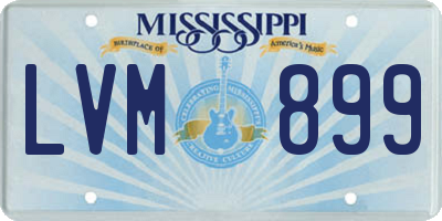 MS license plate LVM899