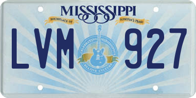 MS license plate LVM927