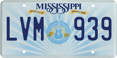 MS license plate LVM939
