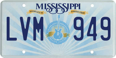 MS license plate LVM949