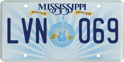 MS license plate LVN069