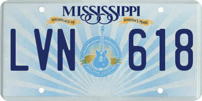 MS license plate LVN618