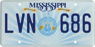 MS license plate LVN686