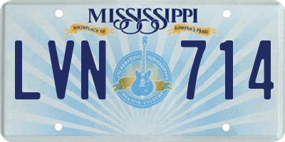 MS license plate LVN714