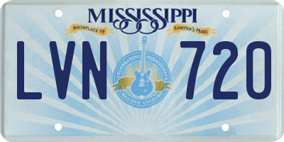 MS license plate LVN720