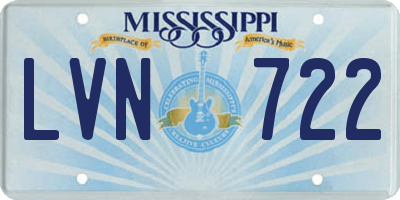 MS license plate LVN722