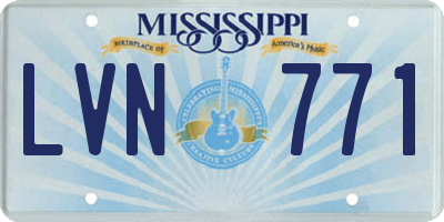 MS license plate LVN771